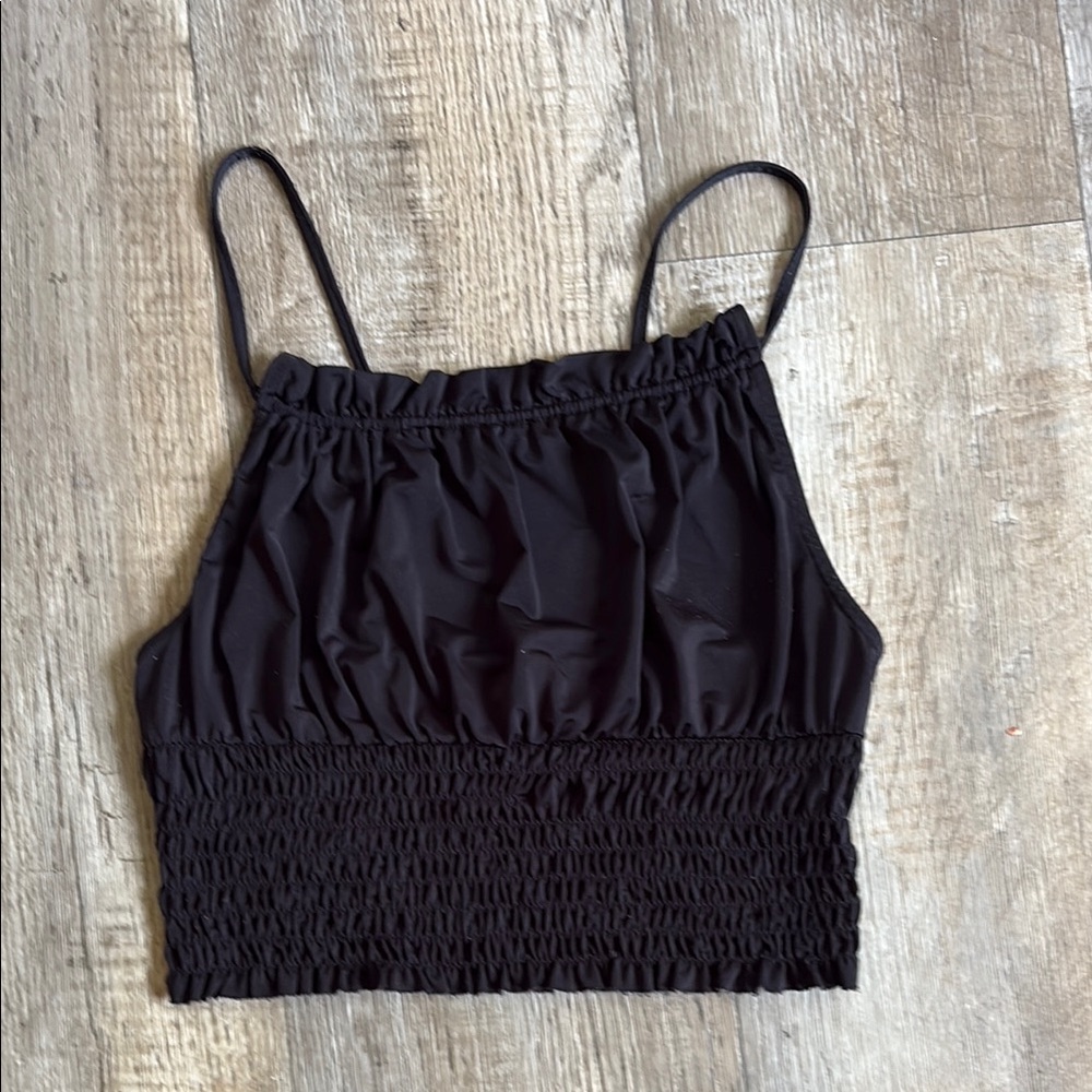 Urban Outfitters Charcoal Ruched Top